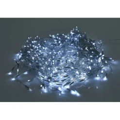 Guirlande solaire bordure de toit 400 LED blanc froid clignotant 14,8m