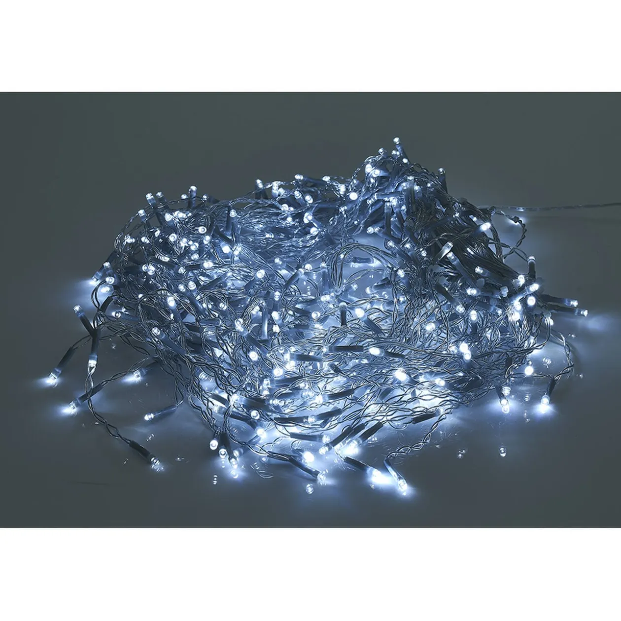 Guirlande solaire bordure de toit 400 LED blanc froid clignotant 14,8m