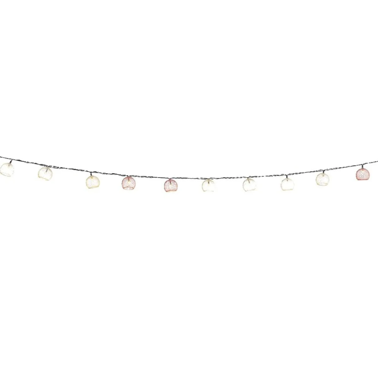Guirlande solaire 10 boules métal ajouré rouge et beige L6,7M < Gifi Sale