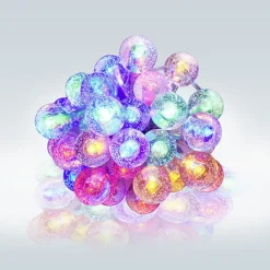 Guirlande Solaire 30 boules multicolore clignotant fixe 5,8 m < Gifi Online