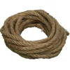 Guirlande solaire en jute 60 LED blanc chaud 5,6m