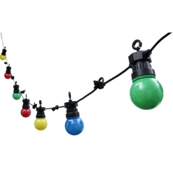 Guirlande solaire guinguette 50LED multicolore design ampoule 5,8m < Gifi Sale