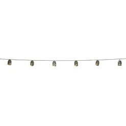 Guirlande solaire jute avec bouteilles plastique fumée noire suspendues 2,7m