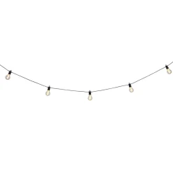 Guirlande solaire 10LED blanc chaud ampoule filament Ø6xL350cm < Gifi