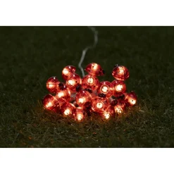 Guirlande solaire 20LED boules rouges 7,8m