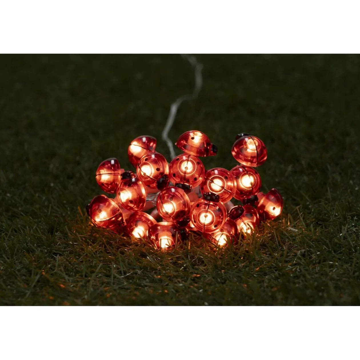 Guirlande solaire 20LED boules rouges 7,8m