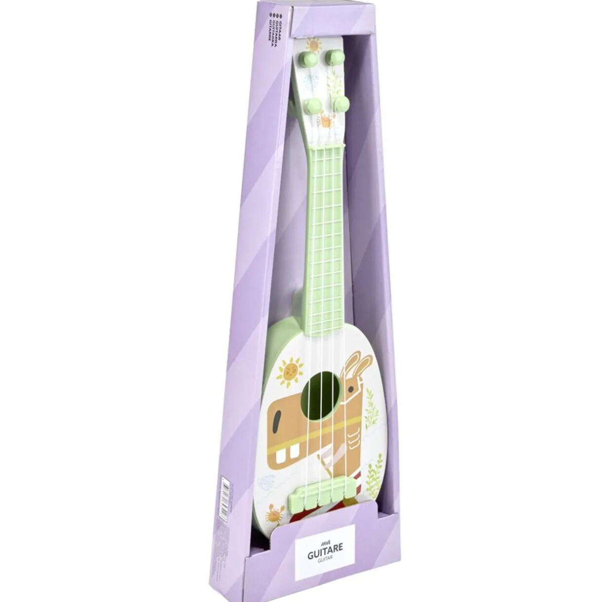 Guitare enfant 4 cordes motif animal plastique L36cm (3 modèles) < Gifi