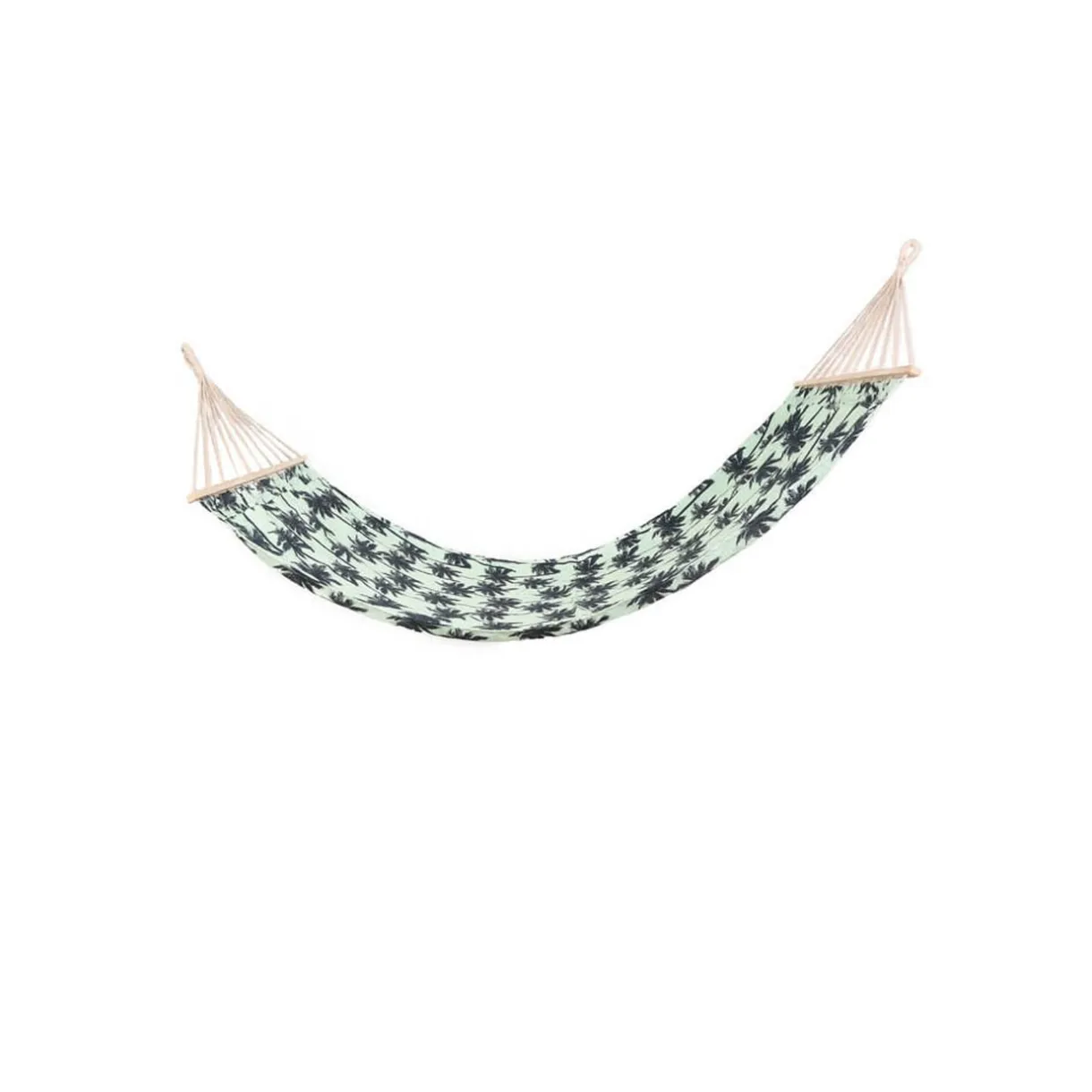 Hamac à suspendre Bahamas 1 place motif palmier vert pastel et noir < Gifi New