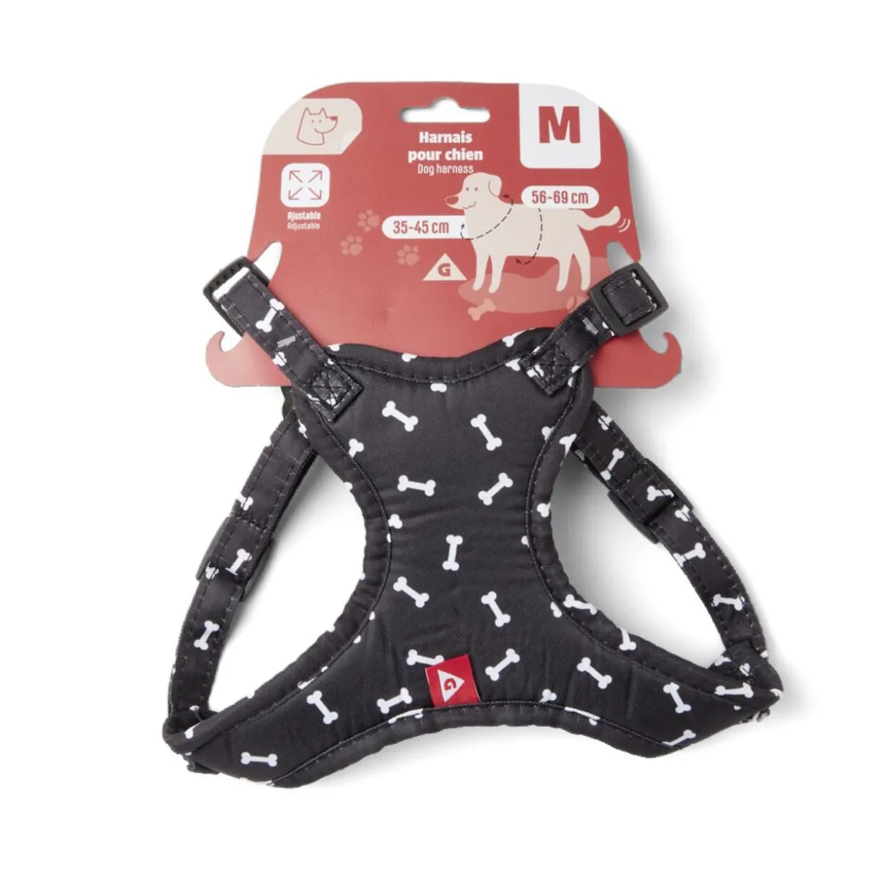 Harnais ajustable pour chien moyen - Taille M