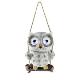 Hibou lumineux solaire à suspendre 8,5x5,5xH12cm < Gifi Discount