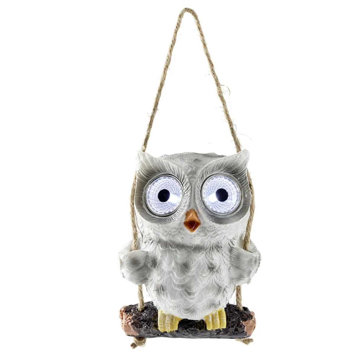 Hibou lumineux solaire à suspendre 8,5x5,5xH12cm < Gifi Discount