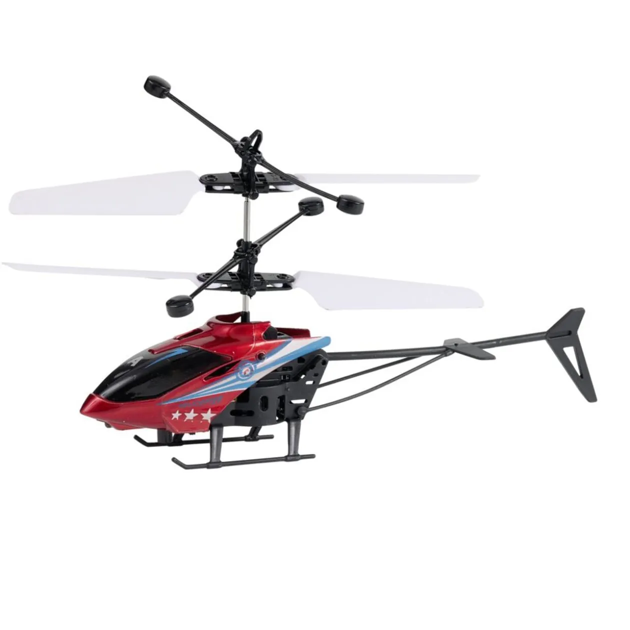 Hélicoptère radiocommandé USB plastique et métal 19x3xH11cm (3 modèles)