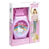 Horloge murale montre géante licence plastique 92x40xÉp10cm (2 modèles bleu ou rose)