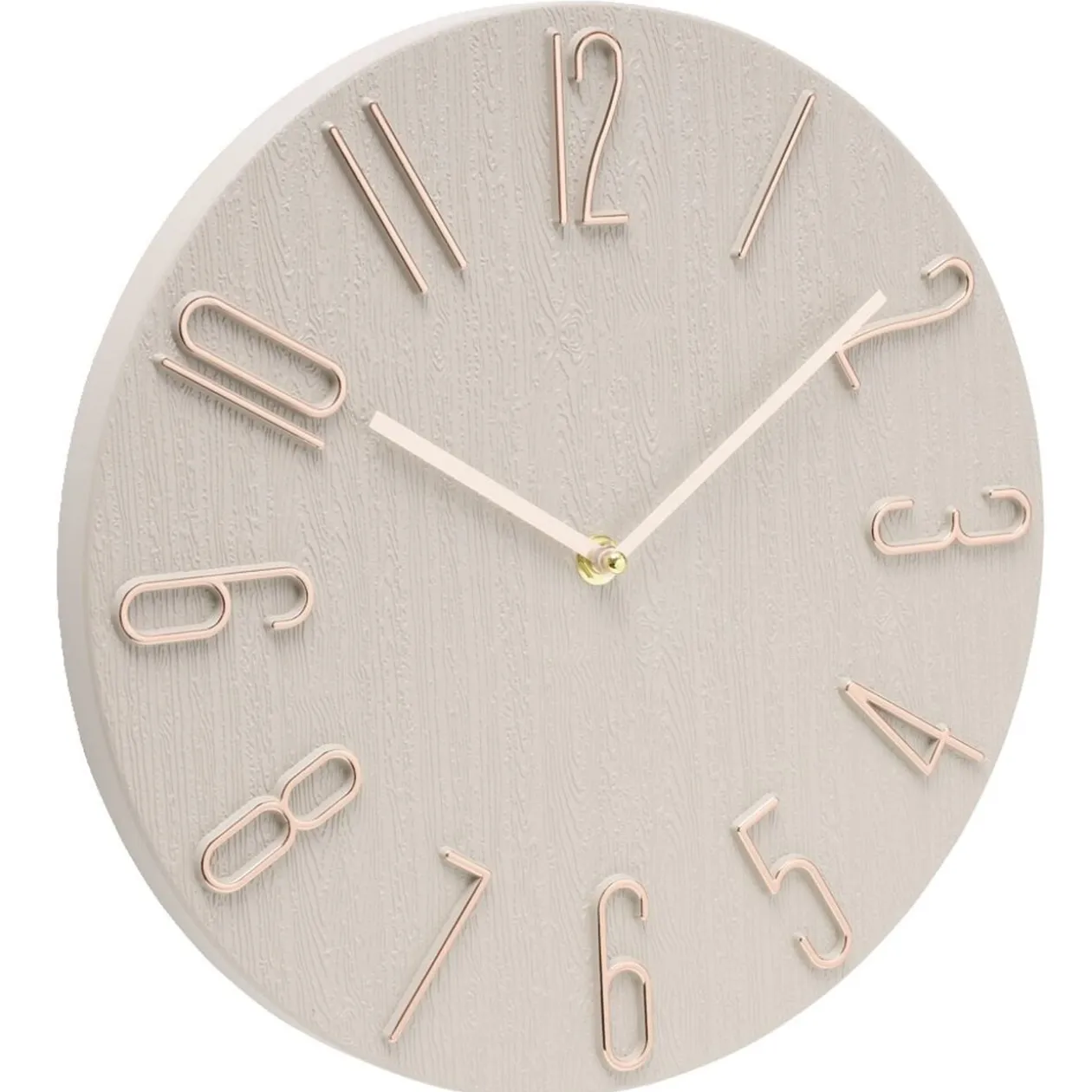 Horloge murale ronde design chiffres en relief Ø30cm (2 modèles)
