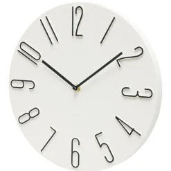 Horloge murale ronde design chiffres en relief Ø30cm (2 modèles)