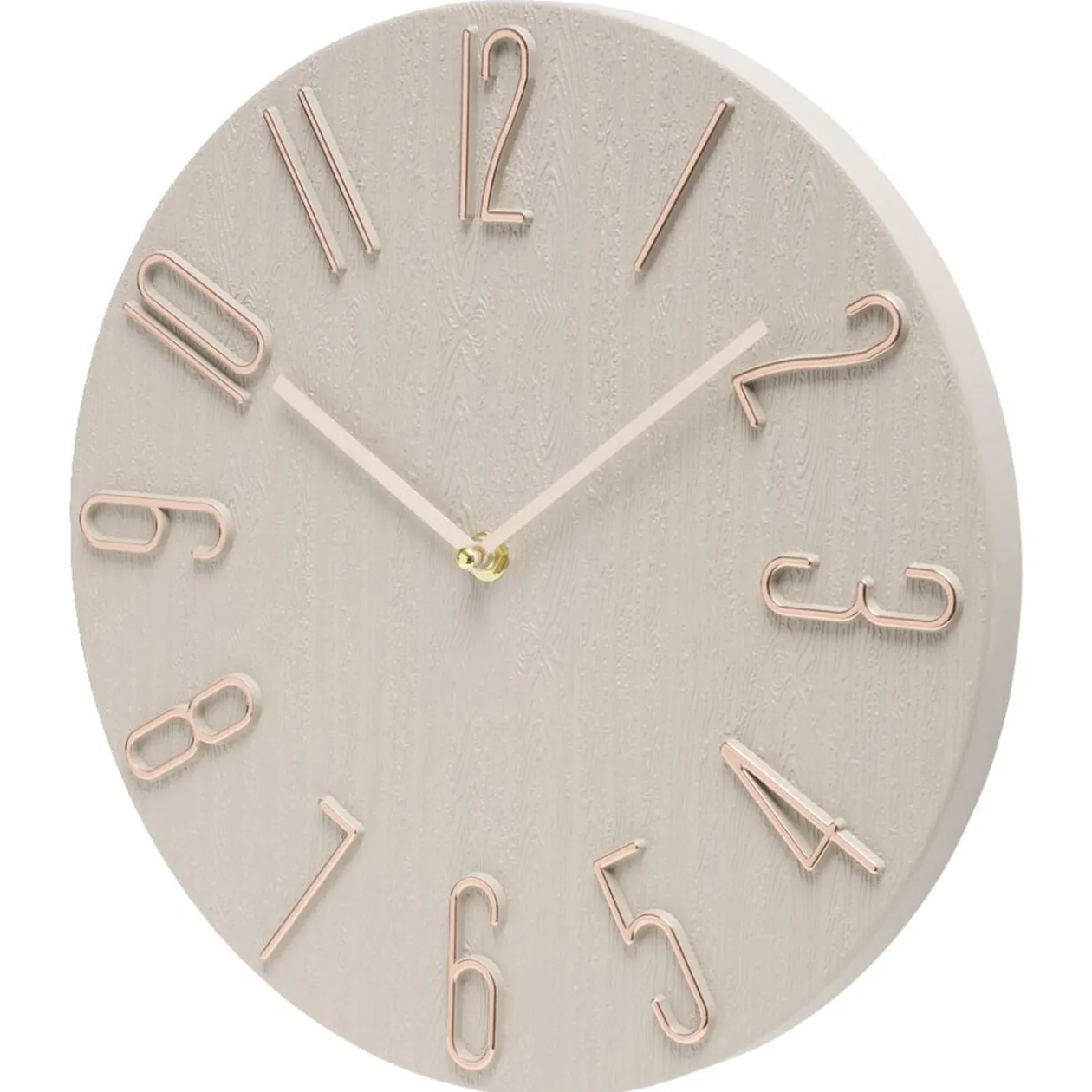 Horloge murale ronde design chiffres en relief Ø30cm (2 modèles)