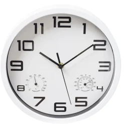 Horloge murale ronde plastique noir et blanc Ø25cm (2 modèles) < Gifi Hot
