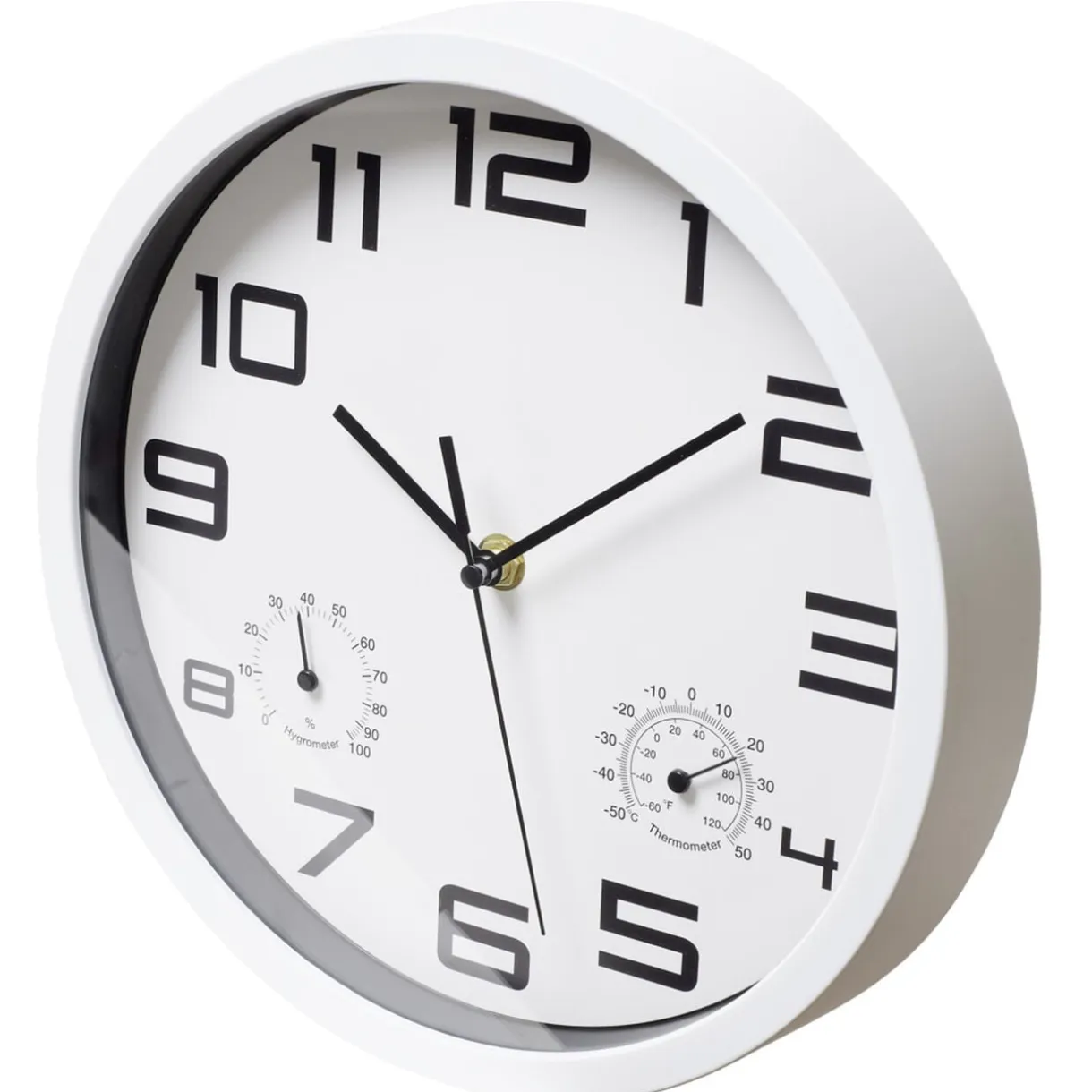 Horloge murale ronde plastique noir et blanc Ø25cm (2 modèles) < Gifi Hot