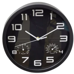 Horloge murale ronde plastique noir et blanc Ø25cm (2 modèles) < Gifi Hot