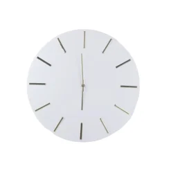 Horloge ronde barres en métal et plastique blanc Ø50cm < Gifi Clearance