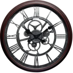 Horloge ronde design engrenage noir Ø50 cm < Gifi Outlet
