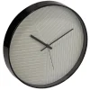 Horloge ronde fond rayure réométrique vert et blanc - Ø30xH4cm < Gifi
