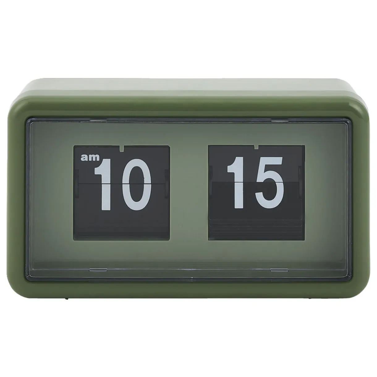 Horloge rétro à rabat automatique plastique vert < Gifi Outlet