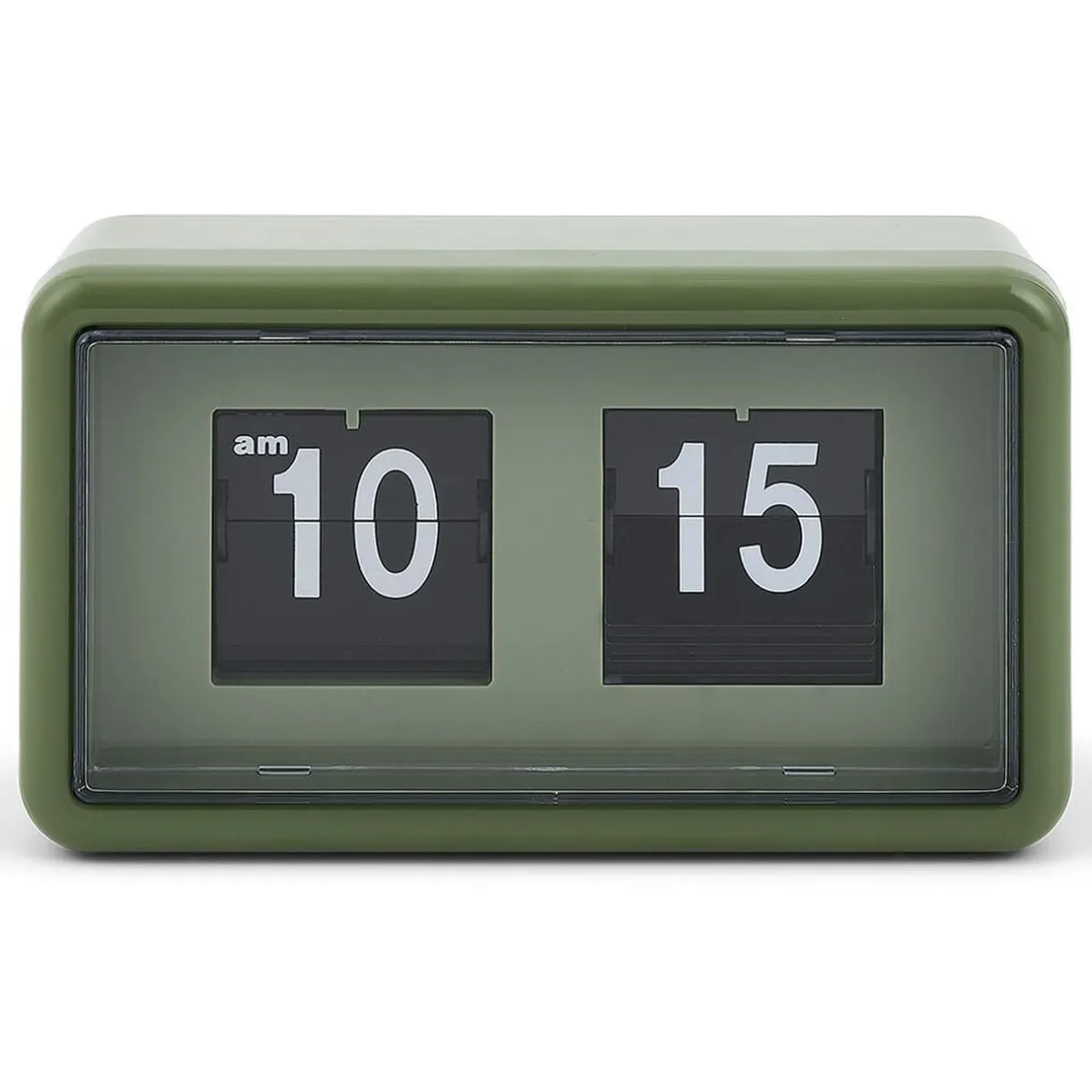 Horloge rétro à rabat automatique plastique vert < Gifi Outlet