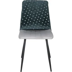Housse de chaise carrée Noël à pois avec noeud amovible L45X45XH50 cm polyester (2 modèles rouge ou vert)