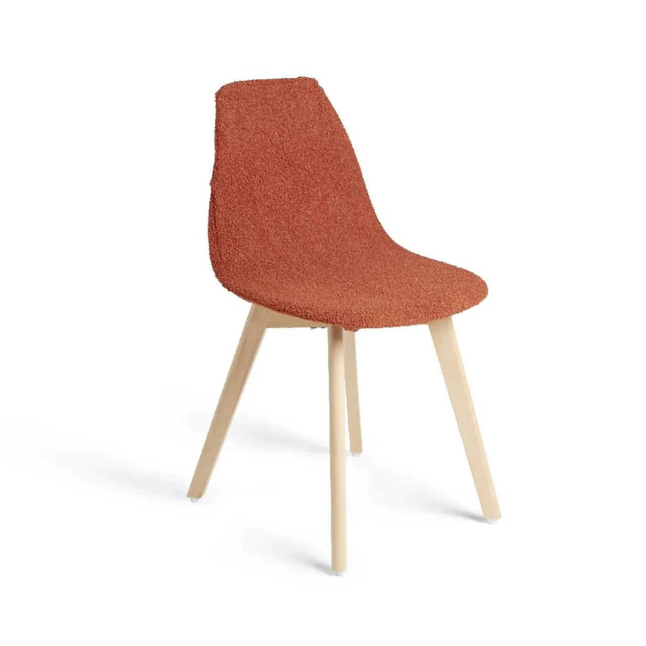 Housse de chaise en tissu bouclette extensible 4 couleurs unies