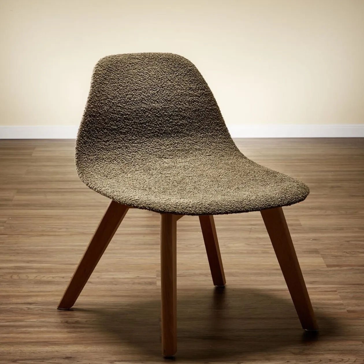 Housse de chaise en tissu bouclette extensible 4 couleurs unies