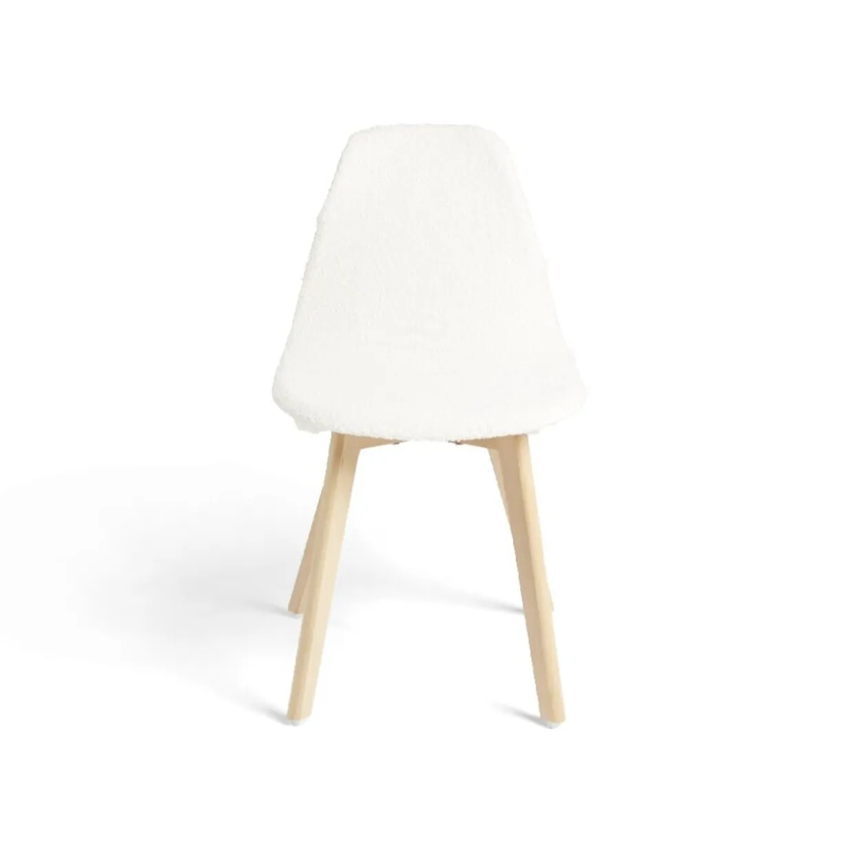 Housse de chaise en tissu bouclette extensible 4 couleurs unies