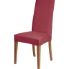 Housse de chaise extensible rouge framboise 40x40xH45cm < Gifi Best
