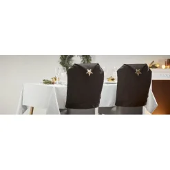 Housse de chaise noire motif étoile or < Gifi Sale