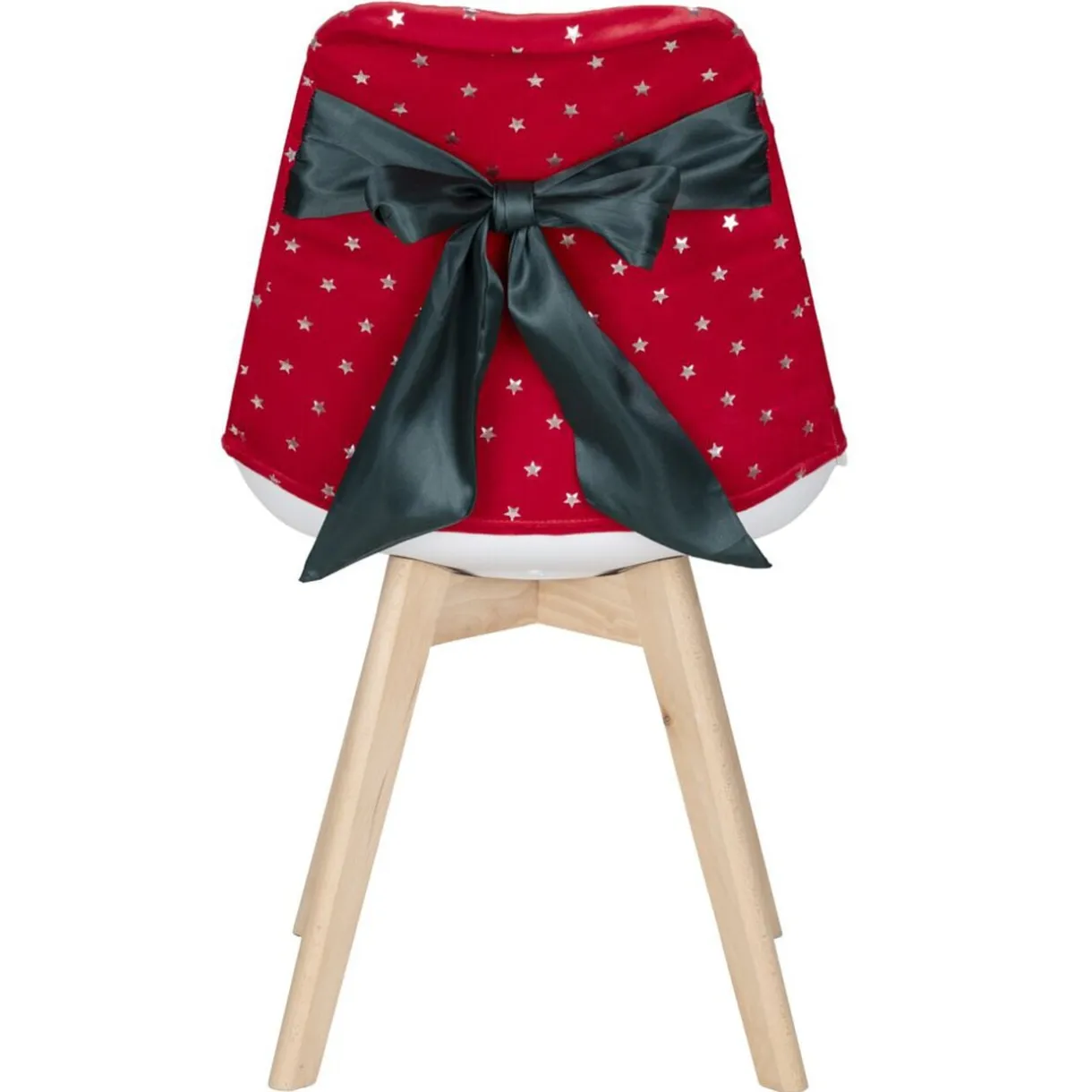 Housse de chaise Noël à pois avec noeud amovible L40X50XH40 cm polyester (2 modèles rouge ou vert) < Gifi Clearance