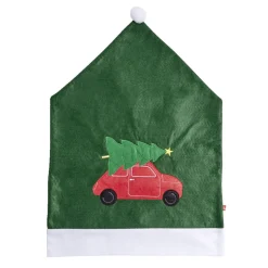 Housse de chaise Noël à pompon verte 48x70cm (2 modèles) < Gifi New