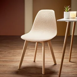 Housse de chaise scandinave extensible beige 45x40xH45cm < Gifi Clearance