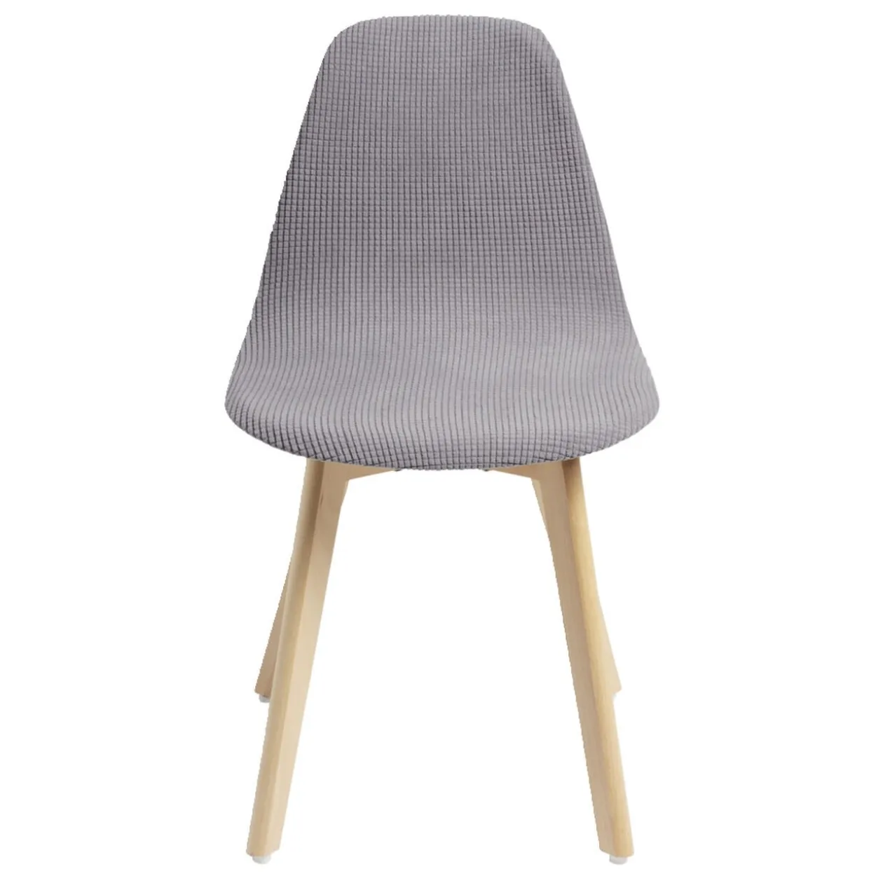 Housse de chaise scandinave extensible grise 45x40xH45cm