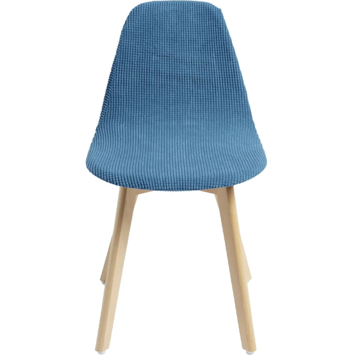 Housse de chaise scandinave extensible bleue 45x40xH45cm < Gifi Sale