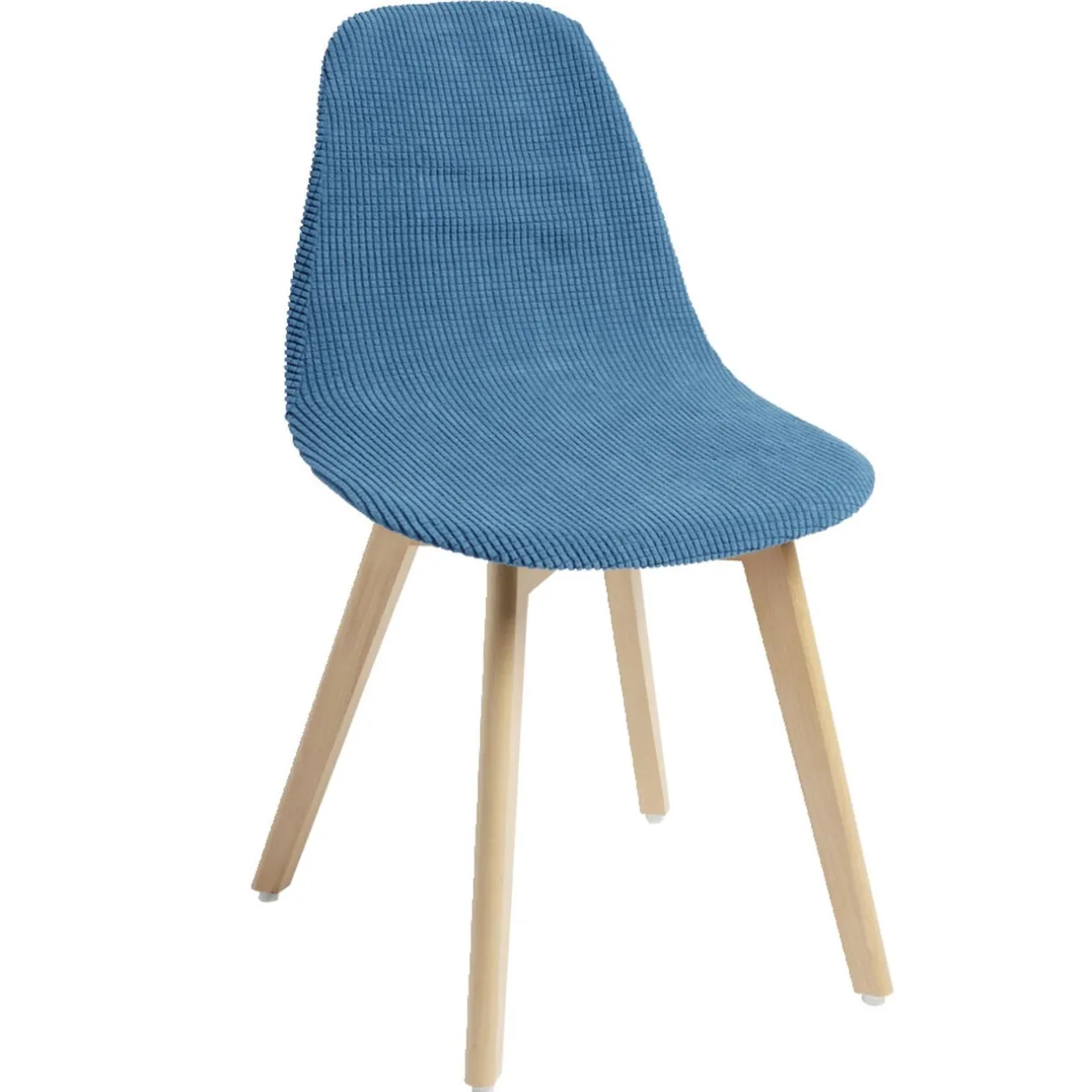 Housse de chaise scandinave extensible bleue 45x40xH45cm < Gifi Sale