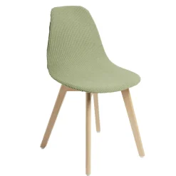 Housse de chaise scandinave extensible verte L45xP40xH45cm