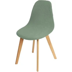 Housse de chaise scandinave extensible verte 45x40xH45cm