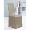 Housse de chaise taupe uni
