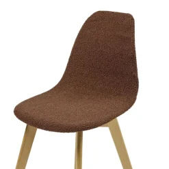 Housse de chaise tissu bouclette marron 45x40x48cm < Gifi Sale
