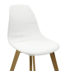 Housse de chaise tissu bouclette blanc 45x40x48cm < Gifi New