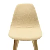 Housse de chaise tissu bouclette beige 45x40x48cm