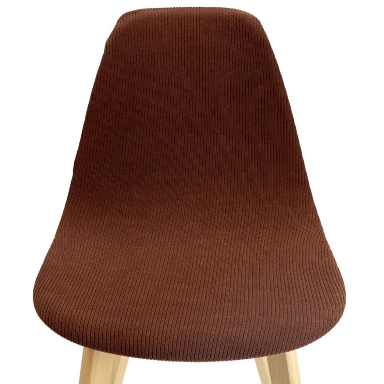 Housse de chaise tissu côtelé uni 45x40x45cm (3 modèles)