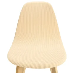 Housse de chaise tissu côtelé uni 45x40x45cm (3 modèles)
