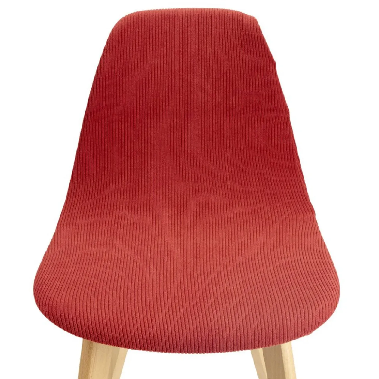 Housse de chaise tissu côtelé uni 45x40x45cm (3 modèles)