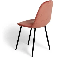 Housse de chaise velours extensible terracotta L45xP40xH45cm